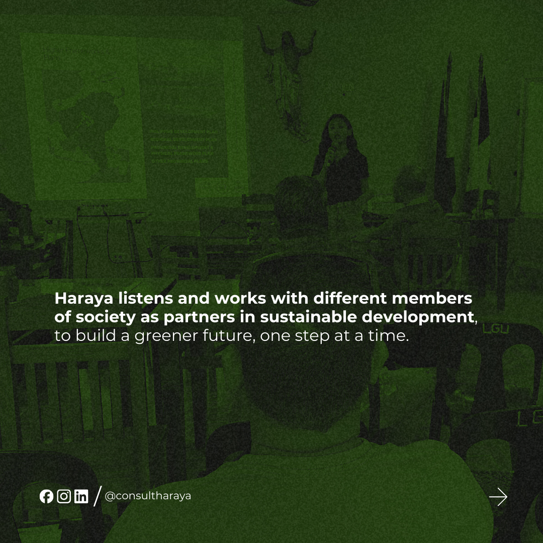 We work with different members of society as partners in sustainable development